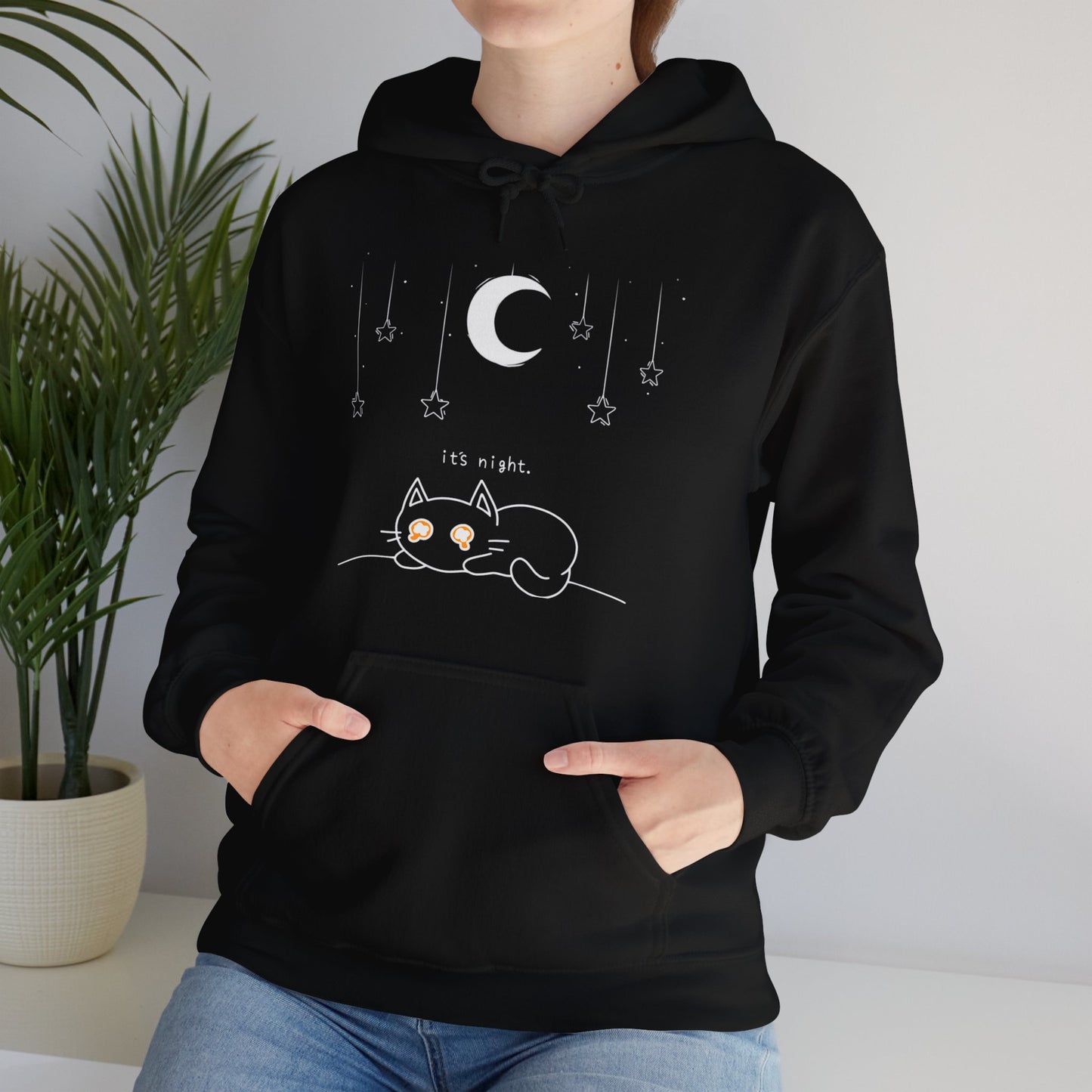 Night Time Neko Hooded Sweatshirt