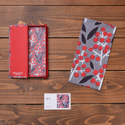 Pen Case & Tenugui Set – Nanten · red